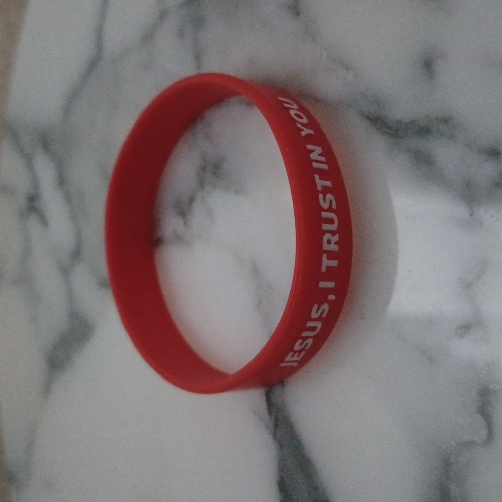 COPY - "Jesus, I trust in You" Rosary Divine Mercy Chaplet Silicone band